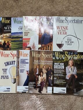 WINE SPECTATOR MAGAZINE Lot of 9 Oct 2025 To May 2026 Issues For Wine Enthusiast